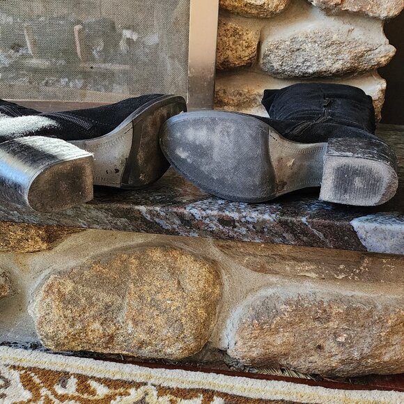 Steve Madden Orabela Black Suede Leather Over the Knee Boot Size 8.5M - Picture 13 of 16